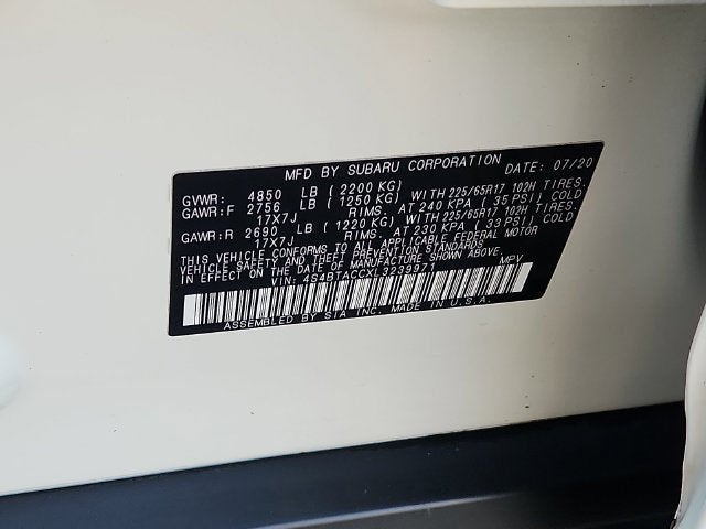 2020 Subaru Outback Premium