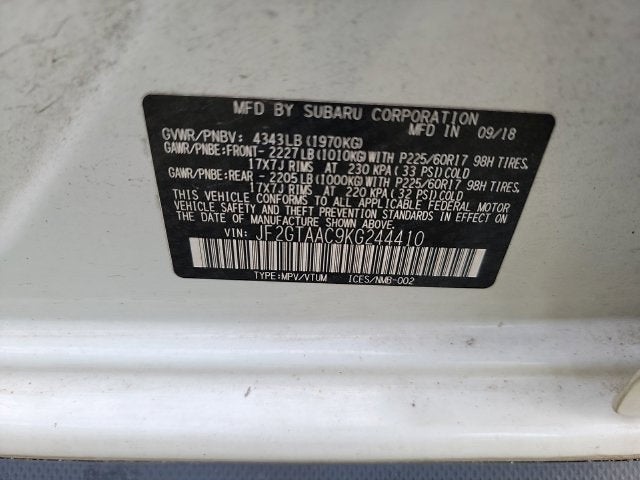 2019 Subaru Crosstrek 2.0i