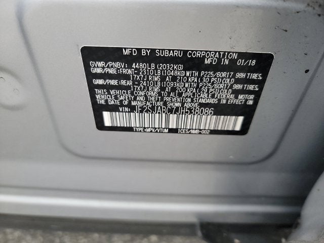 2018 Subaru Forester 2.5i