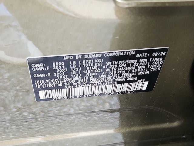 2026 Subaru ASCENT Limited Bronze Edition 7-Passenger