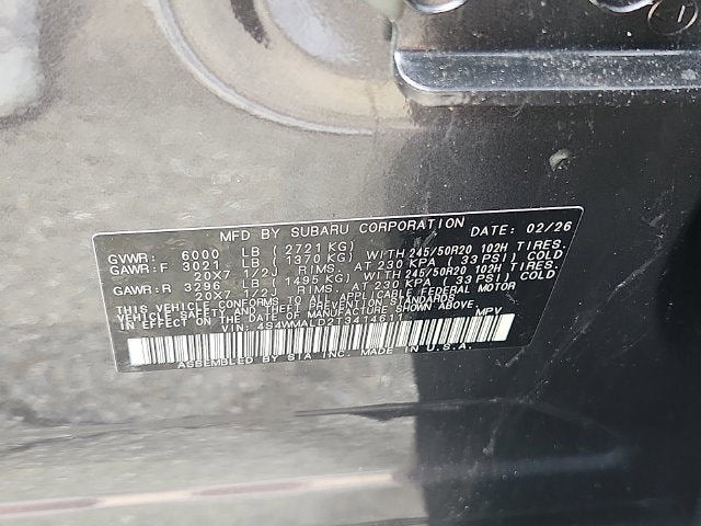 2026 Subaru ASCENT Onyx Edition Touring 7-Passenger