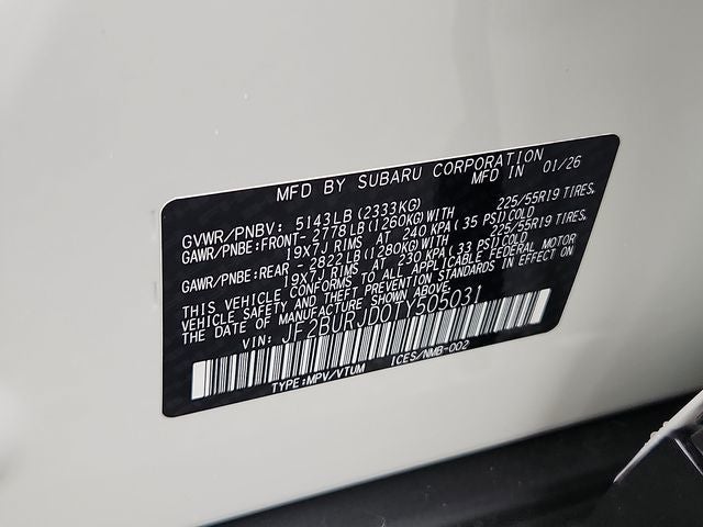 2026 Subaru OUTBACK Touring XT