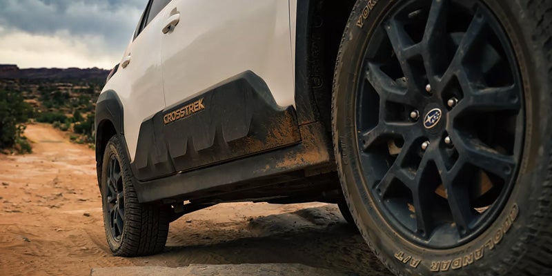 Close-Up of All-Terrain Wheel and Body Cladding