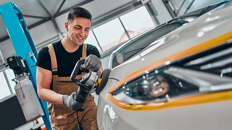 Vehicle receiving professional detailing service