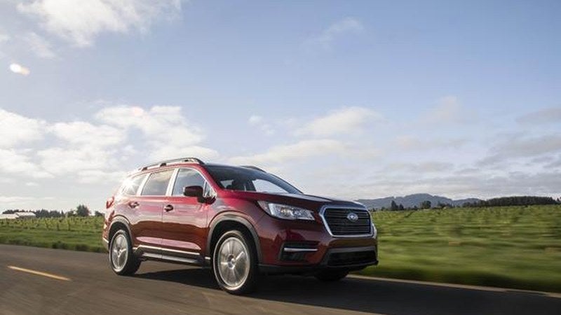 Subaru Ascent three-row SUV, front three-quarter exterior view