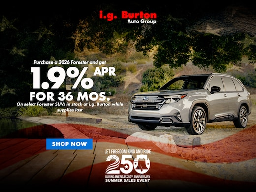 Purchase a 2026 Forester and get 1.9% APR for 36mos.