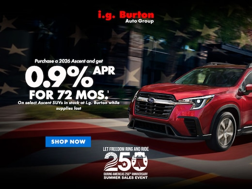 Purchase a 2026 Ascent and get 0.9% APR for 72mos.